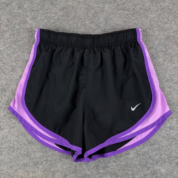 Nike Pants - Nike Dri Fit Tempo Running Shorts 3" Lined Black Purple Womens Small S